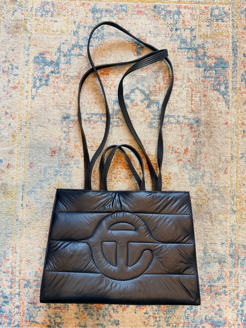 Telfar Medium Black Puffer Tote